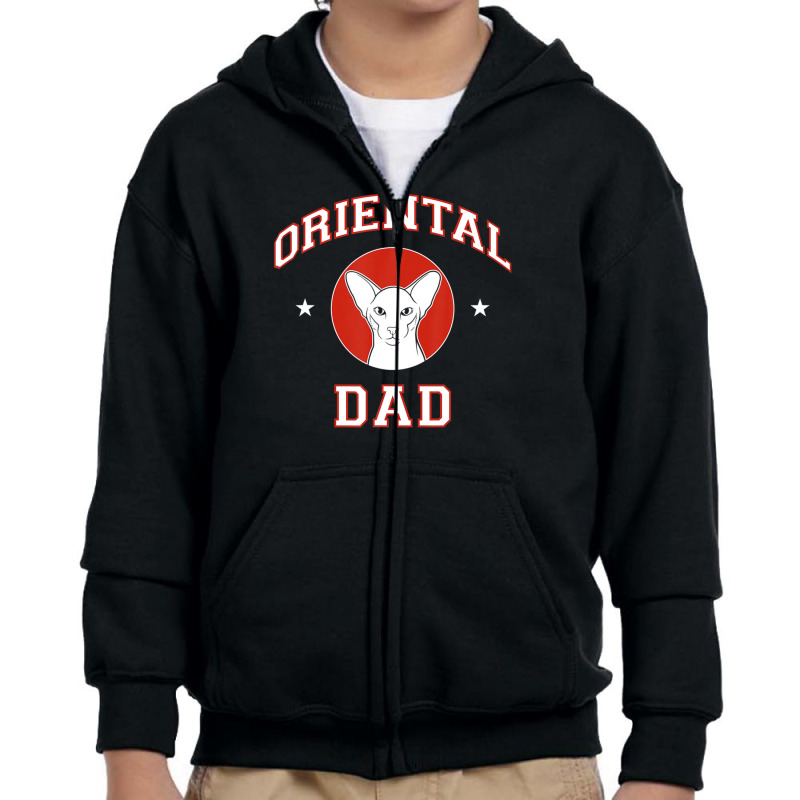 Oriental Cat Dad Youth Zipper Hoodie | Artistshot