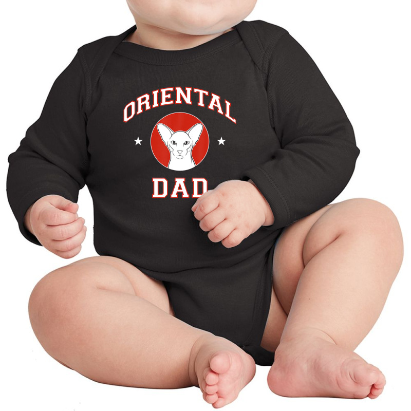 Oriental Cat Dad Long Sleeve Baby Bodysuit | Artistshot