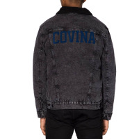 Covina California Collegiate Style Varsity Block Letter T Shirt Unisex Sherpa-lined Denim Jacket | Artistshot