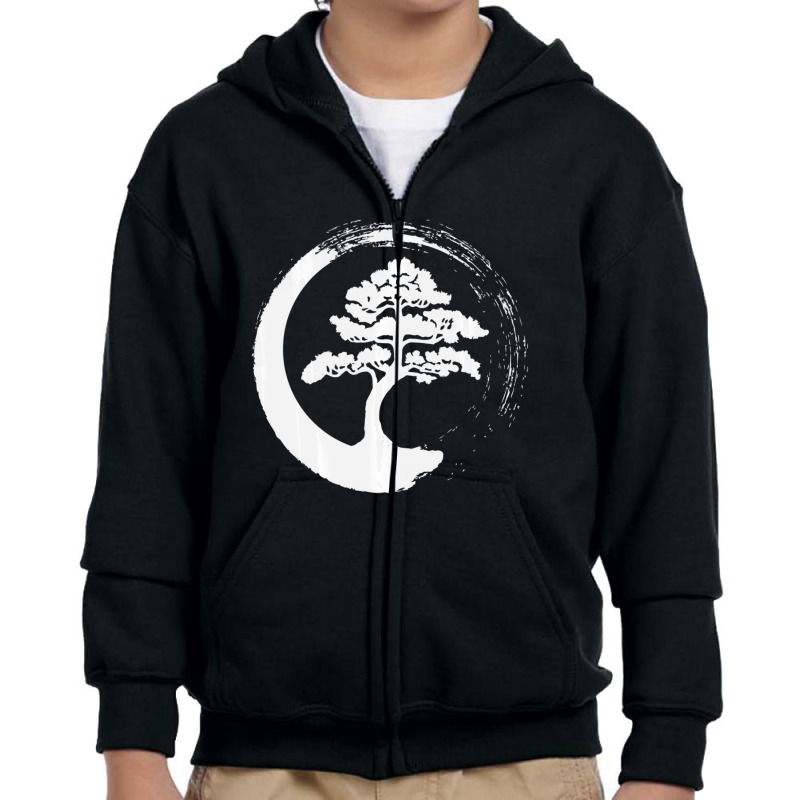 Limited Edition Japanese Zen Bonsai Tree Buddhism Buddhist Gifts Youth Zipper Hoodie by femalesbaubles | Artistshot