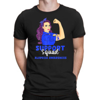 Support Squad Blue Warrior Alopecia Awareness Women T-shirt | Artistshot