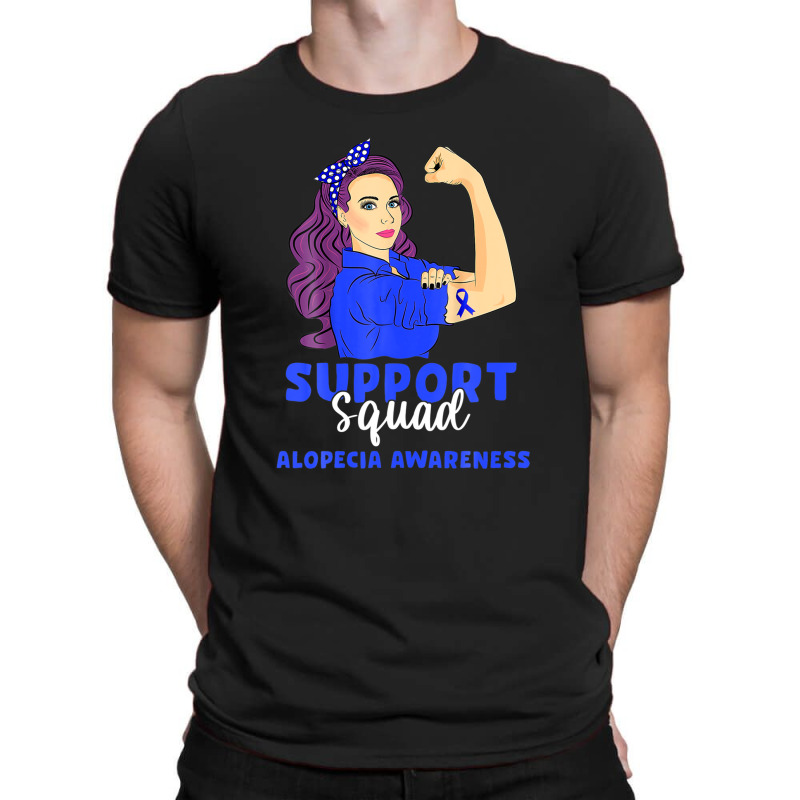 Support Squad Blue Warrior Alopecia Awareness Women T-shirt | Artistshot