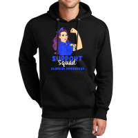 Support Squad Blue Warrior Alopecia Awareness Women Unisex Hoodie | Artistshot