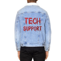 Limited Edition Creepy Tech Support Unisex Sherpa-lined Denim Jacket | Artistshot