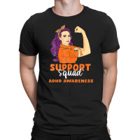 Support Squad Orange Warrior Adhd Awareness Women T-shirt | Artistshot