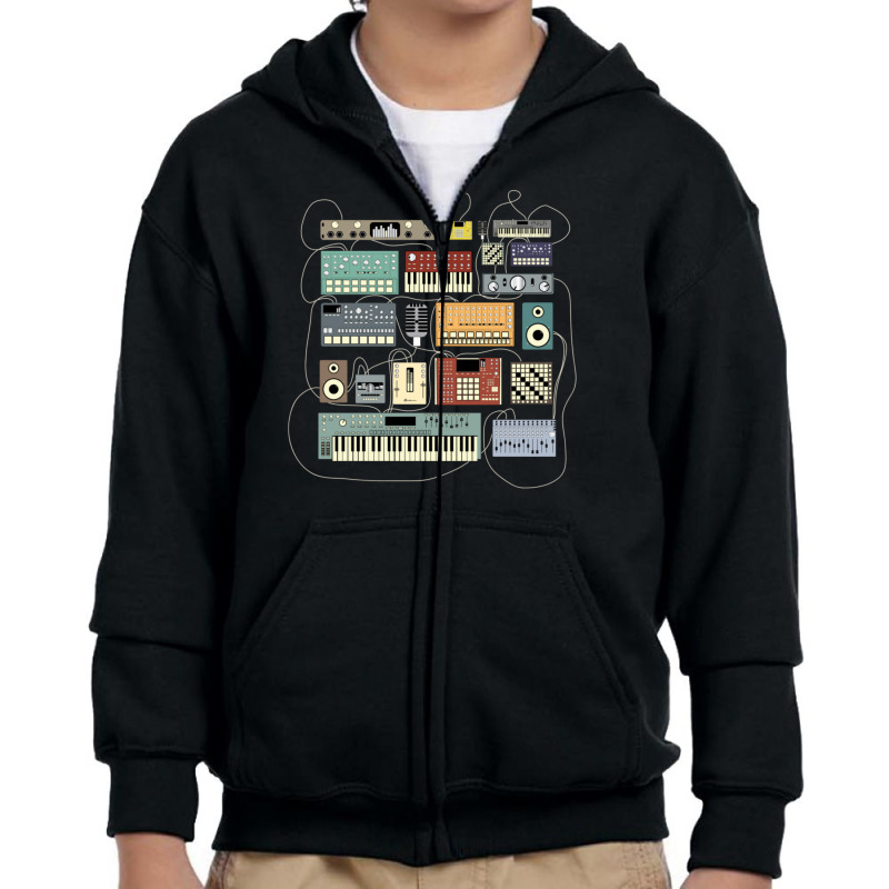 Electronic Musician Synthesizer And Drum Machine Dj Youth Zipper Hoodie | Artistshot