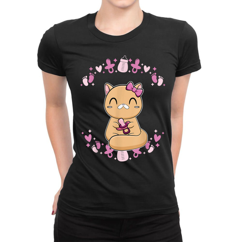 Exotic Shorthair Cat Anime Kitten Baby Soother T Shirt Ladies Fitted T-Shirt by shmonotpv4s | Artistshot