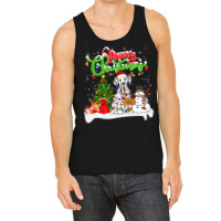 Dalmatian Dog Xmas Lighting Matching Santa Dalmatian Dog Wearing Chris Tank Top | Artistshot