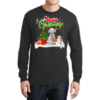 Dalmatian Dog Xmas Lighting Matching Santa Dalmatian Dog Wearing Chris Long Sleeve Shirts | Artistshot