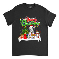 Dalmatian Dog Xmas Lighting Matching Santa Dalmatian Dog Wearing Chris Classic T-shirt | Artistshot