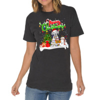 Dalmatian Dog Xmas Lighting Matching Santa Dalmatian Dog Wearing Chris Vintage T-shirt | Artistshot