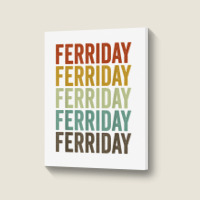 Ferriday City Retro T Shirt Portrait Canvas Print | Artistshot