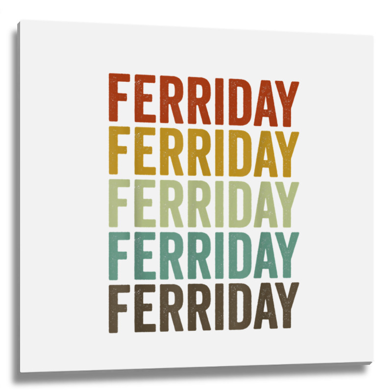 Ferriday City Retro T Shirt Metal Print Square | Artistshot