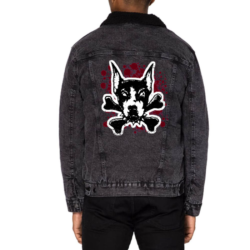 Doberman Pinscher Unisex Sherpa-Lined Denim Jacket by ALVINTRIMBLE | Artistshot