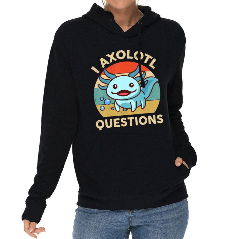 Hot Trend I Axolotl Questions Cute Axolotl Plush Funny Kids Lightweight Hoodie by behindcedar22 | Artistshot