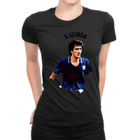 Legends Of The Beautiful Game Cartoon Collection Legends Gaetano Scire Ladies Fitted T-shirt | Artistshot