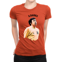 Legends Of The Beautiful Game Cartoon Collection Legends Gordon Banks Ladies Fitted T-shirt | Artistshot