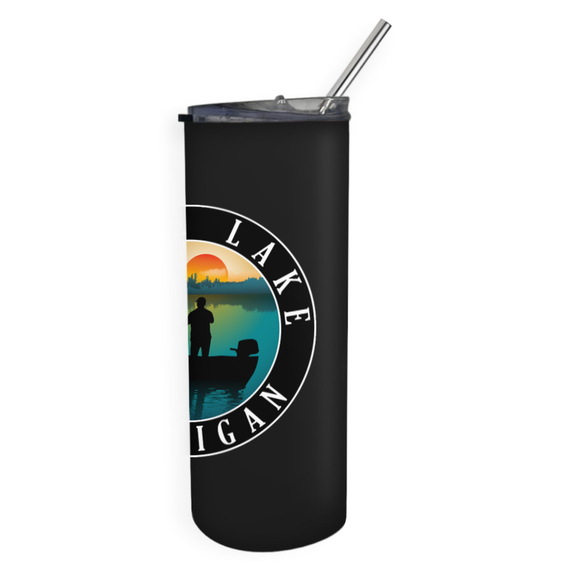 Limited Edition Beebe Lake Fishing Michigan Sunset Skinny Tumbler | Artistshot