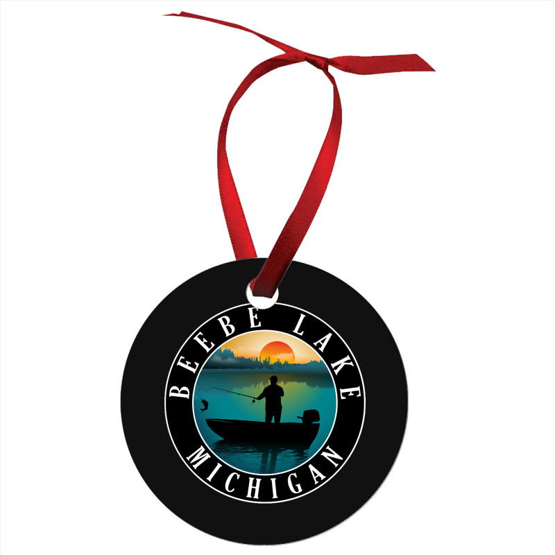 Limited Edition Beebe Lake Fishing Michigan Sunset Ornament | Artistshot