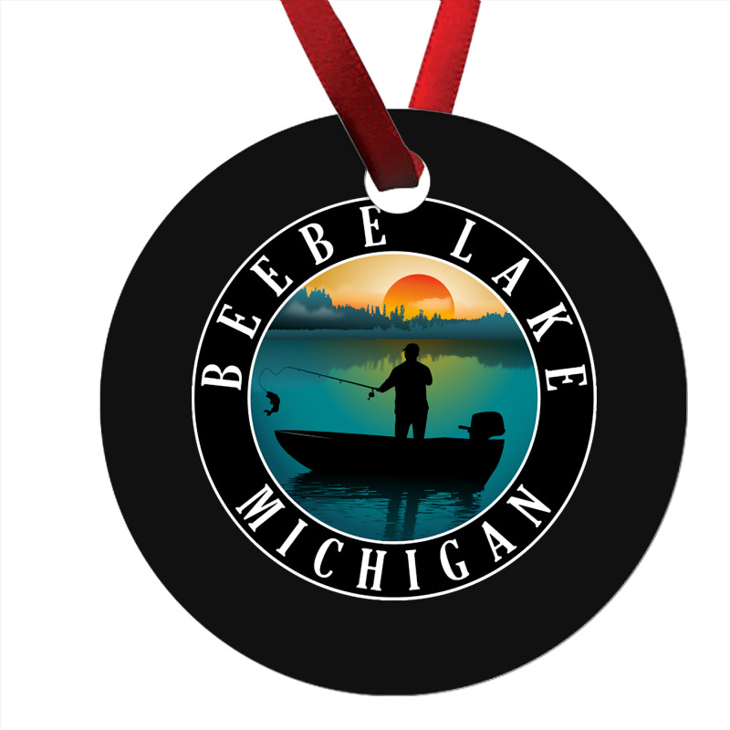 Limited Edition Beebe Lake Fishing Michigan Sunset Ornament | Artistshot