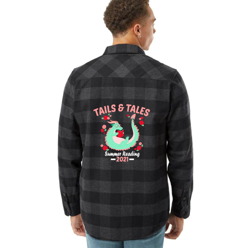 Tails And Tales Summer Reading 2021 Library Dragon 1 Flannel Shirt by JudithPlagmann | Artistshot