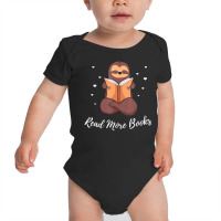 Limited Edition Read More Books Sloth Lover Bookish Books Baby Bodysuit | Artistshot