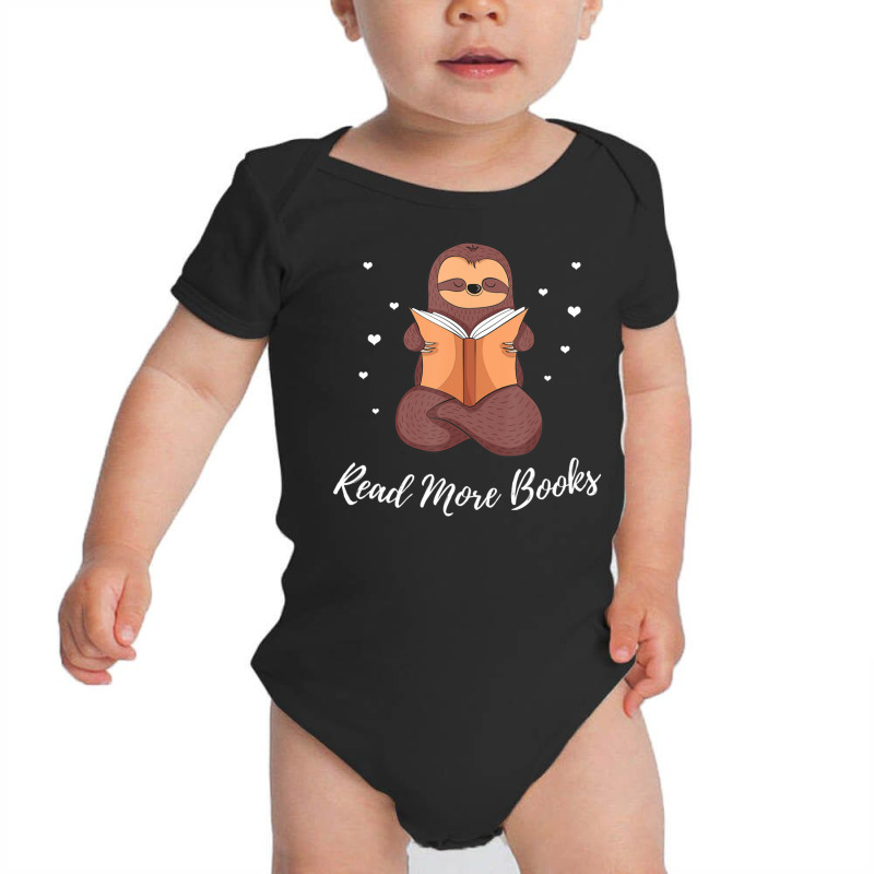 Limited Edition Read More Books Sloth Lover Bookish Books Baby Bodysuit by fenderbendable | Artistshot