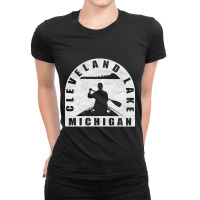 Limited Edition Cleveland Lake Canoeing Michigan Ladies Fitted T-shirt | Artistshot