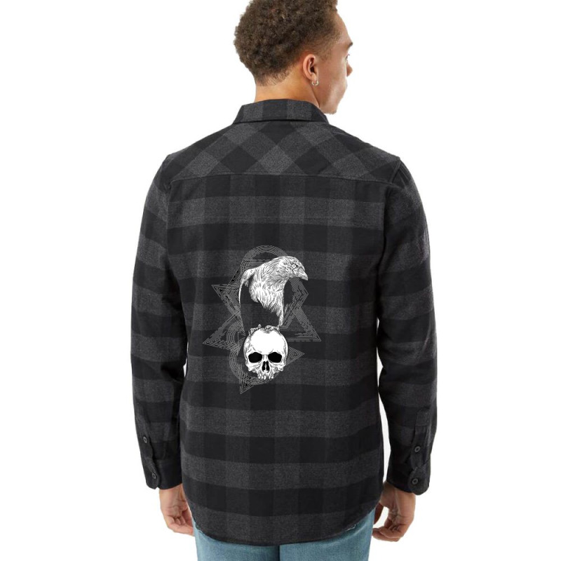 Hot Trend Crow Raven Norse Skull Viking Style For Vikings Lover Flannel Shirt by Sizemore Adame | Artistshot