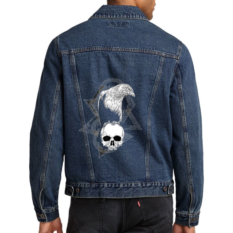 Hot Trend Crow Raven Norse Skull Viking Style For Vikings Lover Men Denim Jacket by Sizemore Adame | Artistshot