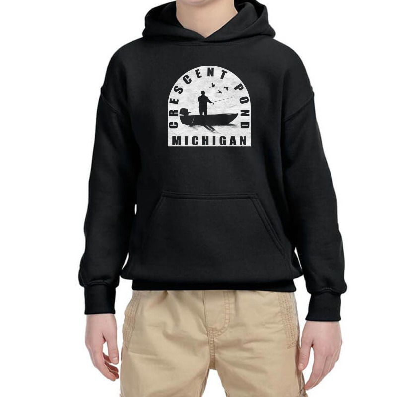 Hot Trend Crescent Pond Fishing Michigan Youth Hoodie by Crews Micki | Artistshot