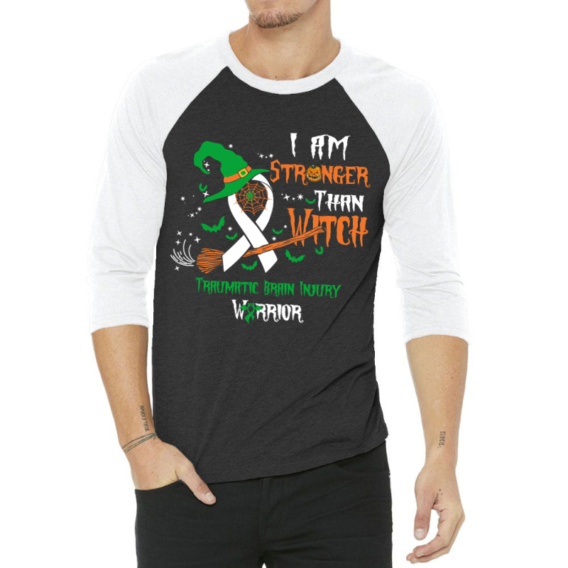 Hot Trend Traumatic Brain Injury Awareness I Am Stronger Than Witch 3/4 Sleeve Shirt | Artistshot