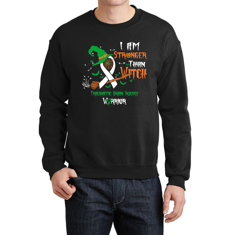 Hot Trend Traumatic Brain Injury Awareness I Am Stronger Than Witch Crewneck Sweatshirt | Artistshot