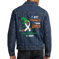 Hot Trend Traumatic Brain Injury Awareness I Am Stronger Than Witch Men Denim Jacket | Artistshot