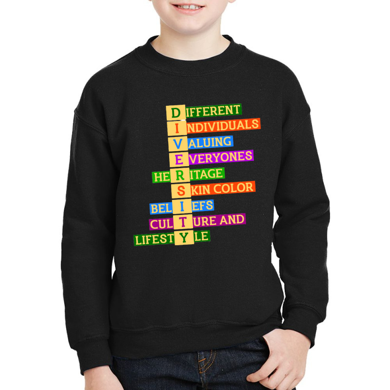 Limited Edition Rights Diversity Youth Sweatshirt by fenderbendable | Artistshot