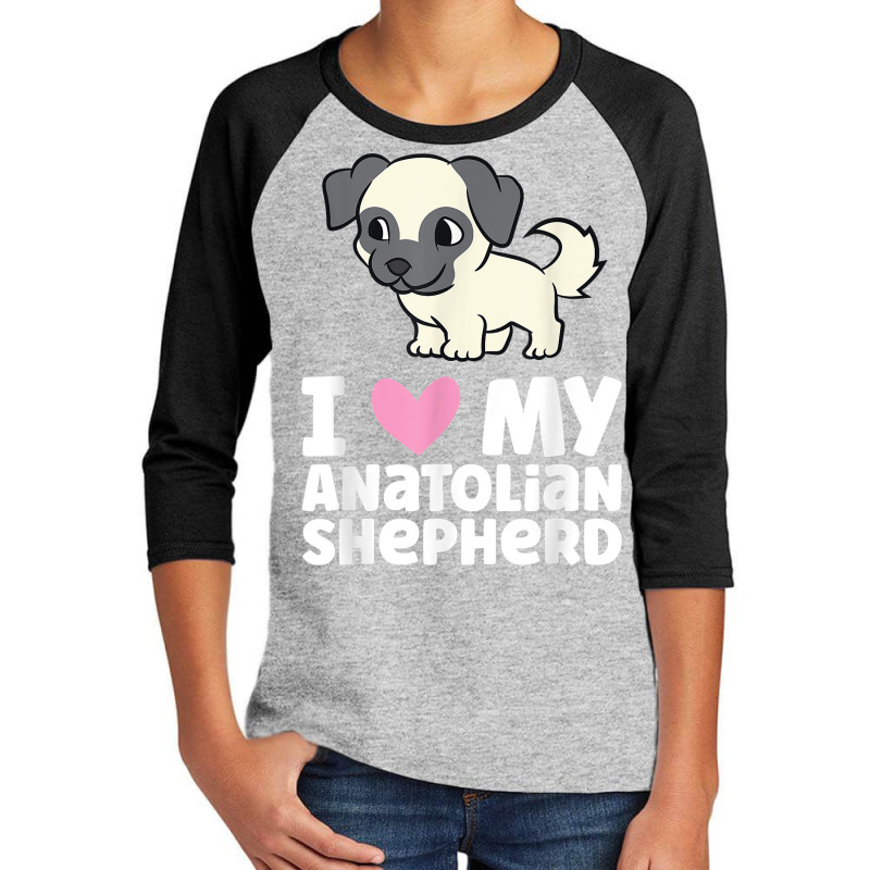 I Love My Anatolian Shepherd Dog T Shirt Youth 3/4 Sleeve by anselmpru9bt | Artistshot