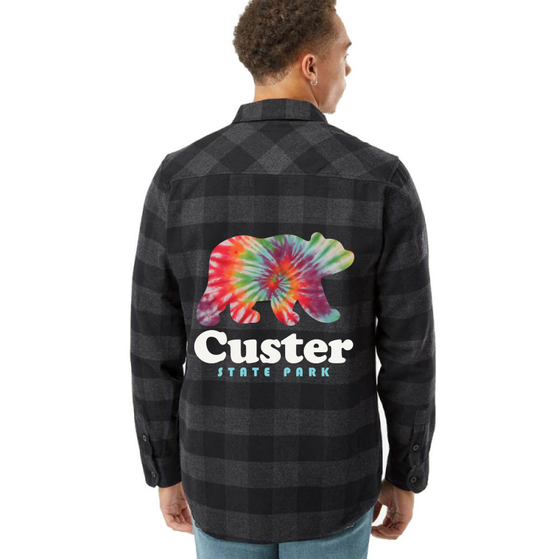 Limited Edition Custer State Park Tie Dye Bear South Dakota Flannel Shirt by Pannell Quintero | Artistshot