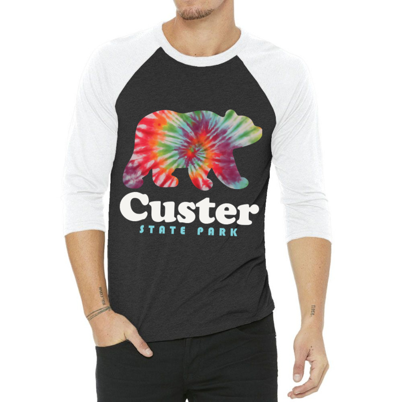 Limited Edition Custer State Park Tie Dye Bear South Dakota 3/4 Sleeve Shirt by Pannell Quintero | Artistshot