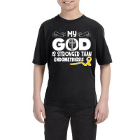 Limited Edition Endometriosis Awareness My God Is Stronger Than - In T Youth Tee | Artistshot