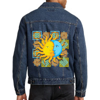 Astronomy  Celestial Bodies Moon Sun Astrology Bohemian Astron Men Denim Jacket | Artistshot