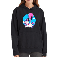 Limited Edition Cute Unicorn Floating With Balloon Cartoon Vintage Hoodie | Artistshot