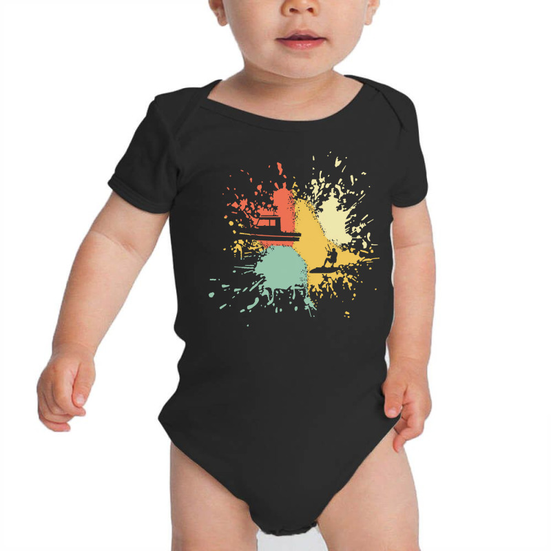 Wakeboarding T  Shirt W A K E B O A R D I N G I N K S P L A S H T  Shi Baby Bodysuit | Artistshot