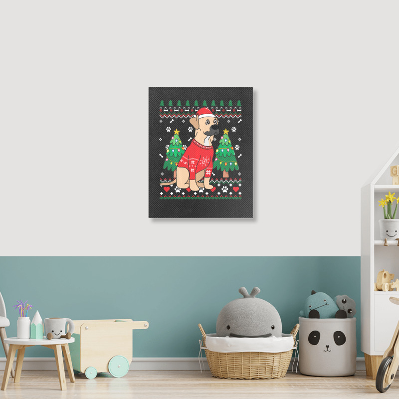 Limited Edition Black Mouth Cur Christmas Ornament Tree Mom Dad Gift Portrait Canvas Print | Artistshot