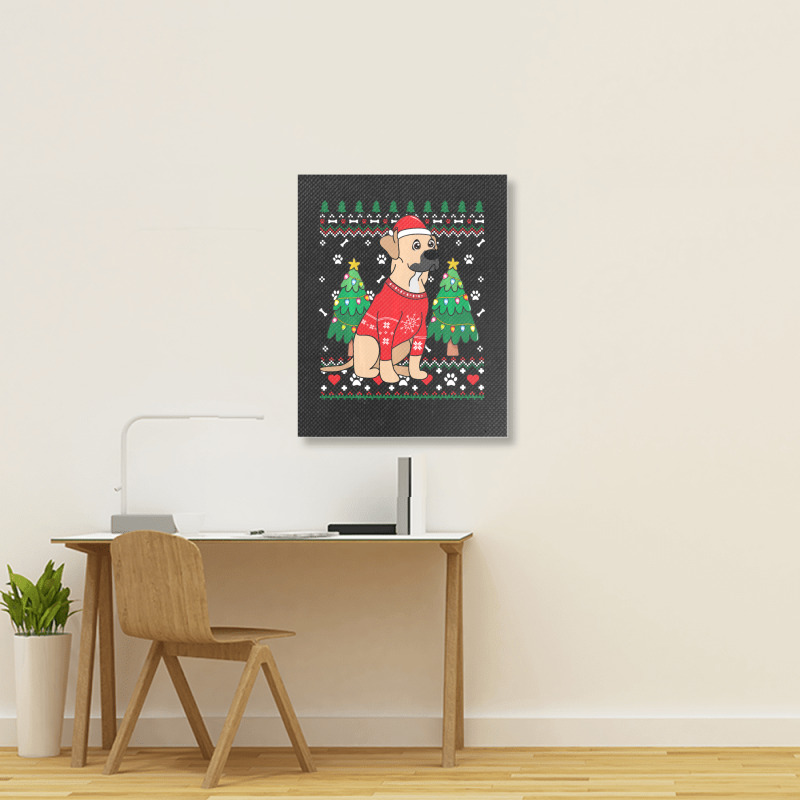 Limited Edition Black Mouth Cur Christmas Ornament Tree Mom Dad Gift Portrait Canvas Print | Artistshot