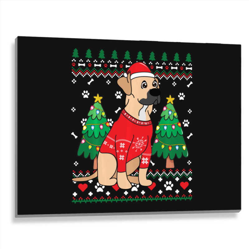 Limited Edition Black Mouth Cur Christmas Ornament Tree Mom Dad Gift Metal Print Horizontal | Artistshot