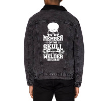 Trending Member Of The Skull And Welder Club Pipeliner Welding Unisex Sherpa-lined Denim Jacket | Artistshot