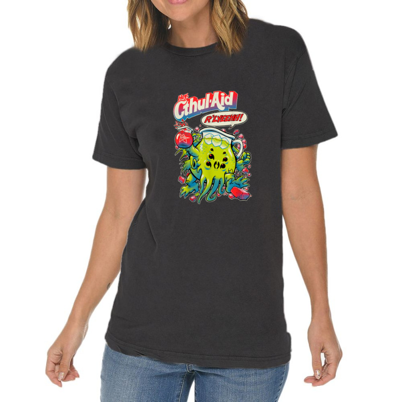 Hey Cool Cthulhu Aid R'lyeehh! Vintage T-Shirt by JosephWDaniels | Artistshot