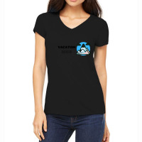 Trending Vacation Mode Travel Iilustration Women's V-neck T-shirt | Artistshot