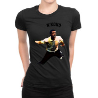 Legends Of The Beautiful Game Cartoon Collection Legends Thomas Nkono Ladies Fitted T-shirt | Artistshot