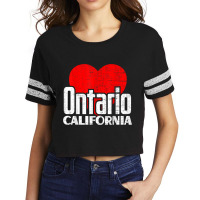 I Love Ontario California Retro Big Heart Ontario Vacation T Shirt Scorecard Crop Tee | Artistshot